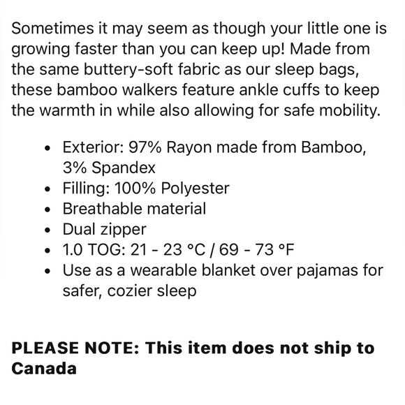 New Kyte Baby Sleep Bag Walker in Sunset 1.0 TOG - Picture 3 of 6